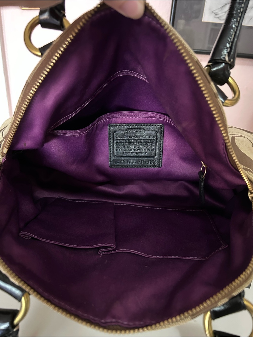 Coach Hamptons Signature Canvas Turnlock Satchel Bag … - Gem